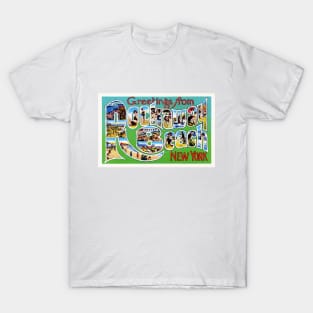 Greetings from Rockaway Beach, New York - Vintage Large Letter Postcard T-Shirt